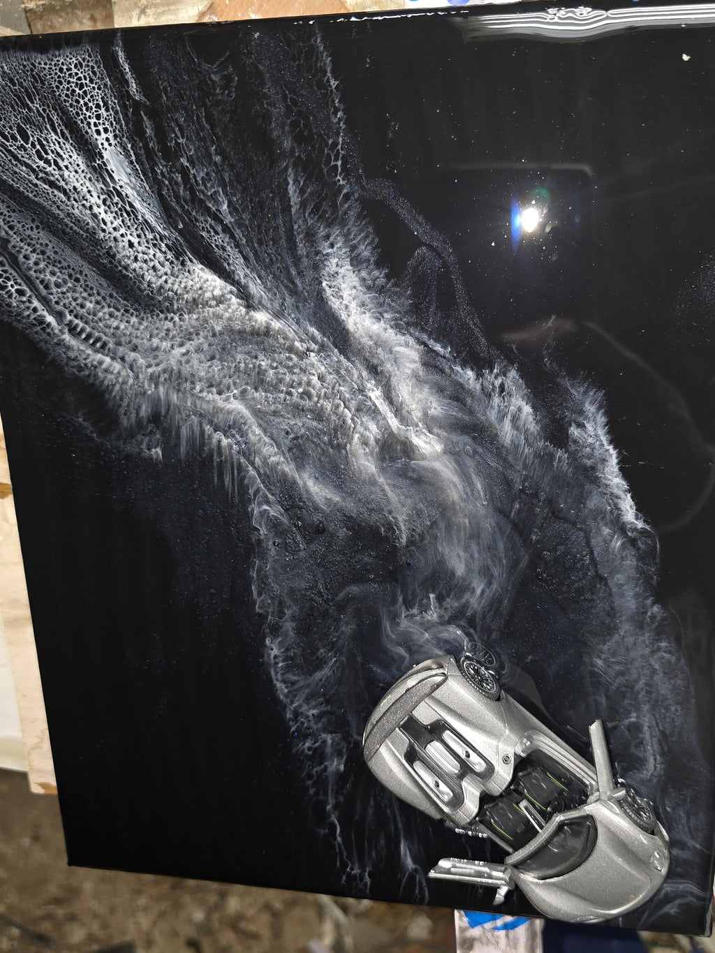 Velocity No. 1 — Original Mixed-Media Resin Art