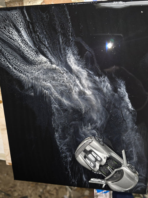 Velocity No. 1 — Original Mixed-Media Resin Art
