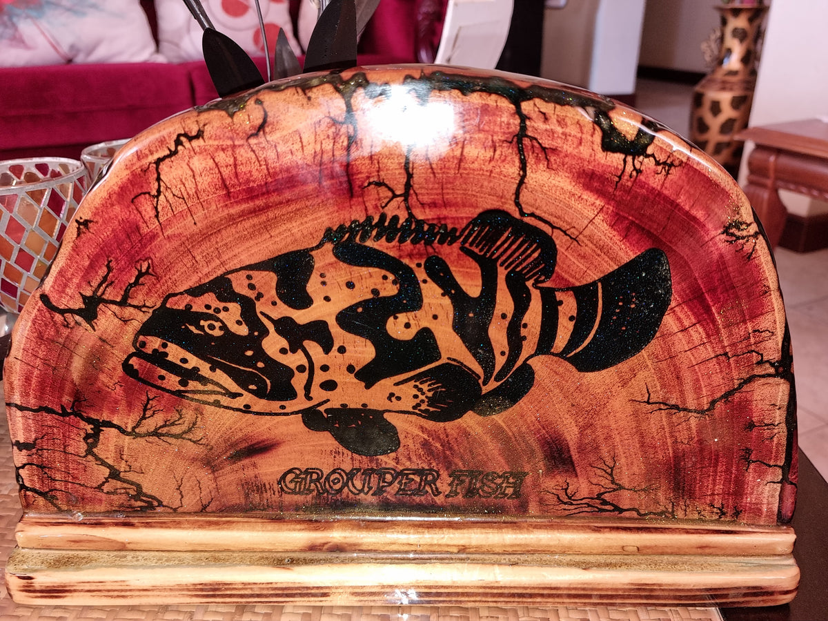 Grouper Fish – Anguilla Mahogany Art