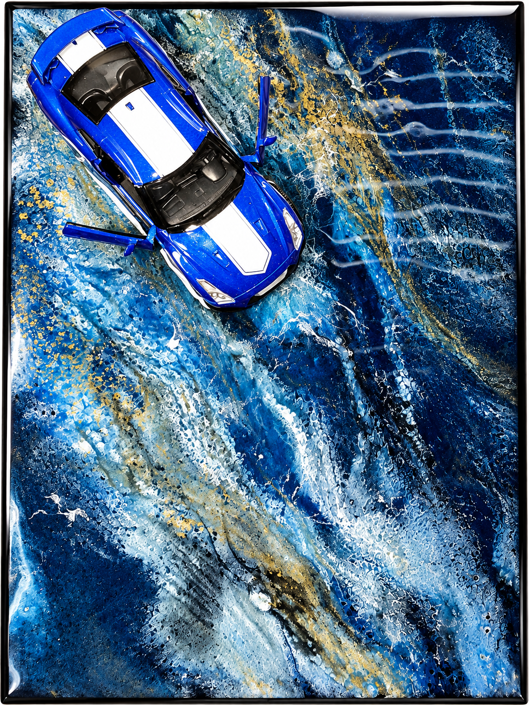 Velocity No. 2 — Original Mixed-Media Resin Art